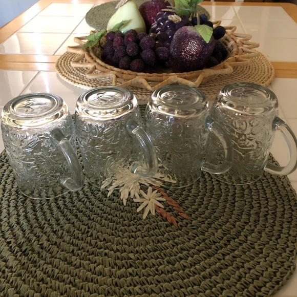 Princess House Other - NWOT Set of 4-Princess House Fantasia Glass Mugs